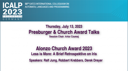 thumbnail of medium ICALP 2023 - Alonzo Church Award