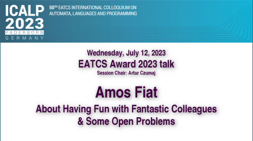 thumbnail of medium ICALP 2023 - EATCS Award - Amos Fiat
