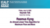 thumbnail of medium ICALP 2023 - Keynote talk - Rasmus Kyng