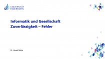 IuG: Zuverlässigkeit – Fehler