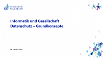 IuG: Datenschutz – Grundkonzepte