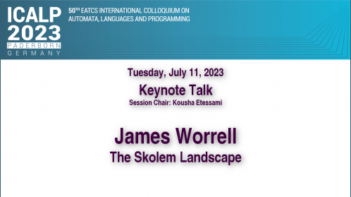 thumbnail of medium ICALP 2023 - Keynote talk - James Worrell